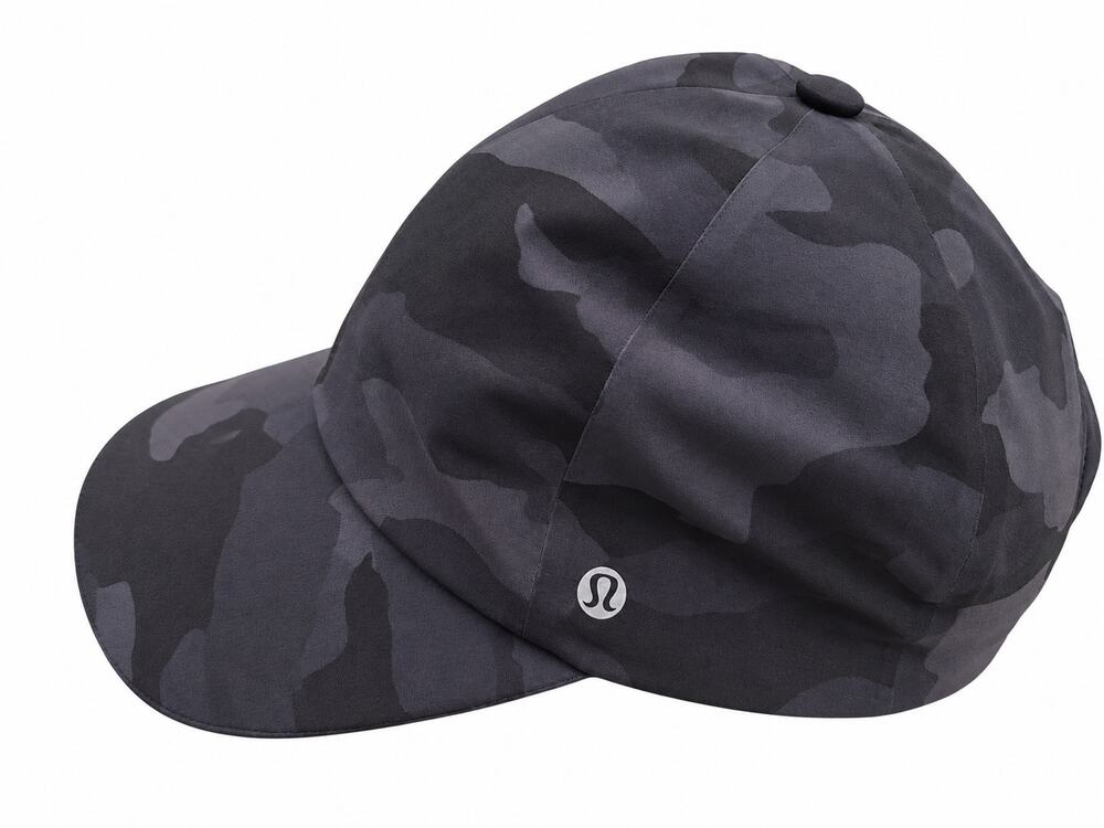 Lululemon Black Camo Adjustable Baseball Hat One Size Logo Cap NWOT